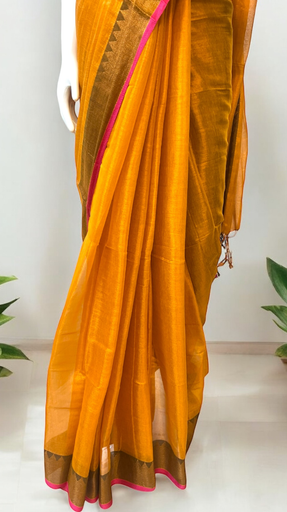 Tissue saree with border image 2