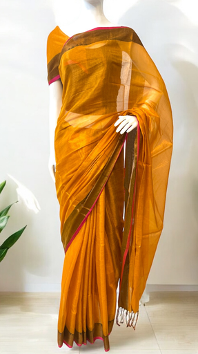 Tissue saree with border image 3