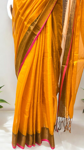 Tissue saree with border image 4
