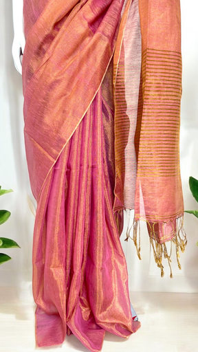 Tissue Linen Saree image 2