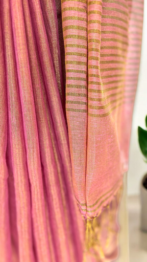 Tissue Linen Saree image 3