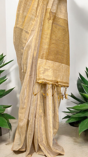 Tissue Linen Saree image 5