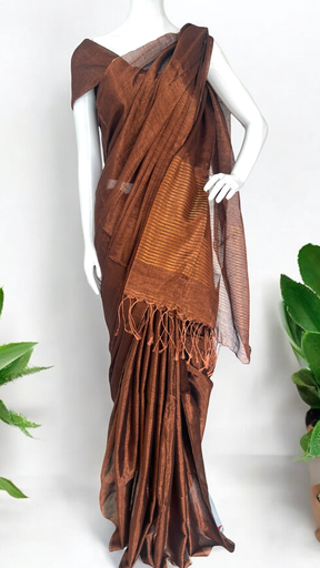 Tissue Linen Saree image 2