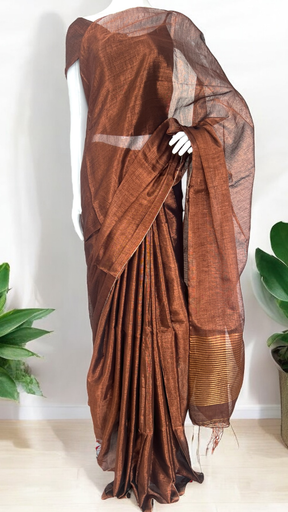 Tissue Linen Saree image 5
