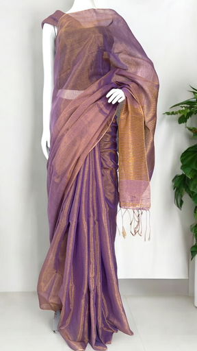 Tissue Linen Saree image 2