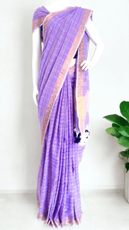 Lavender Zari Line Saree