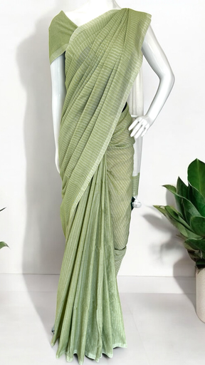 Silver Stripes Saree