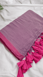 Plain Mulmul Saree
