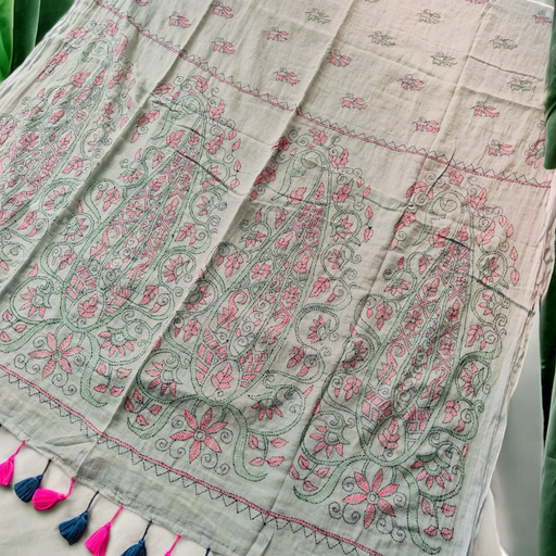 Kantha Mulmul Saree