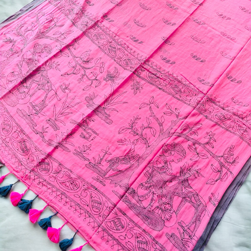 Kantha Mulmul Saree