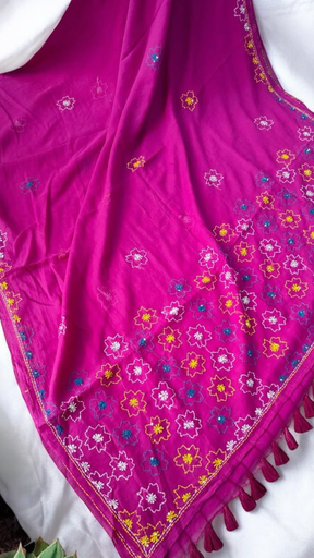 Embroidery Mulmul Saree