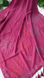 Embroidery Mulmul Saree