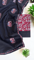 Ajrakh Applique work Suit set