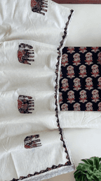 Ajrakh Applique work Suit set