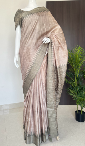 Embroidered Tussar Saree