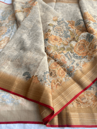 Floral Linen Saree