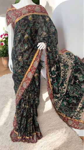 Kalamkari Chennuri Silk Saree