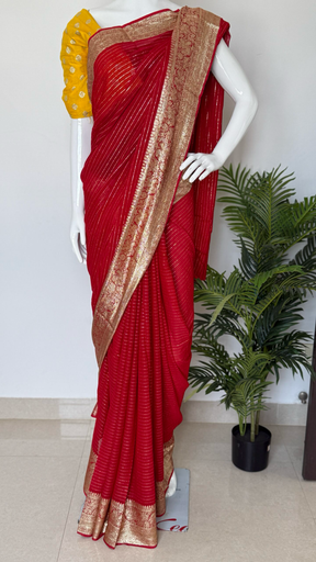Viscose georgette Saree