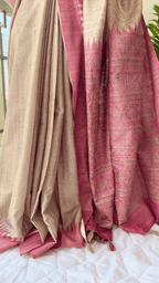 Embroidered Tussar Saree