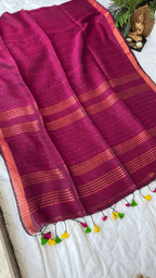 Linen Sequins Saree