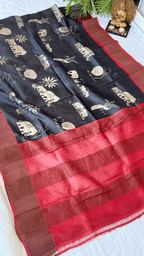 Pure Tussar Printed Saree