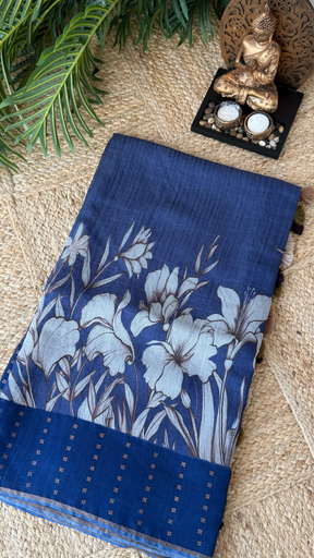 Handloom Muslin Sequins Saree