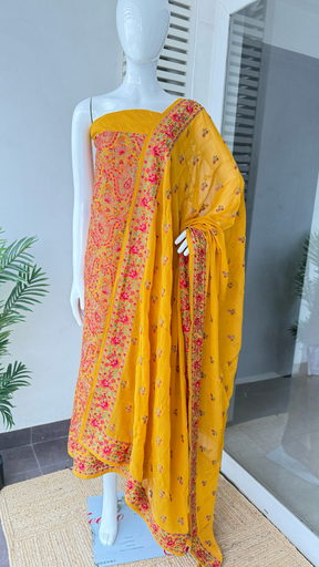 Kashmiri Embroidered Unstitched Salwar Suit