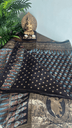 Ajrakh Dola Saree