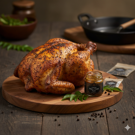 Coorg Pepper Roast Chicken Serves 3