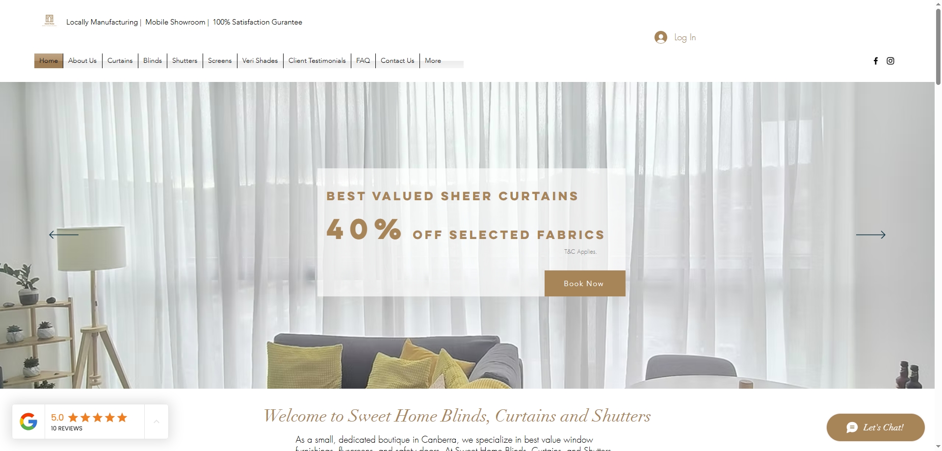 Sweet Home Blinds: Canberra's Premier Window Furnishing Specialist