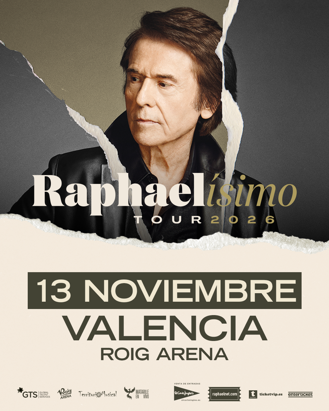 Raphaelísimo Tour 2026: Raphael en el Roig Arena