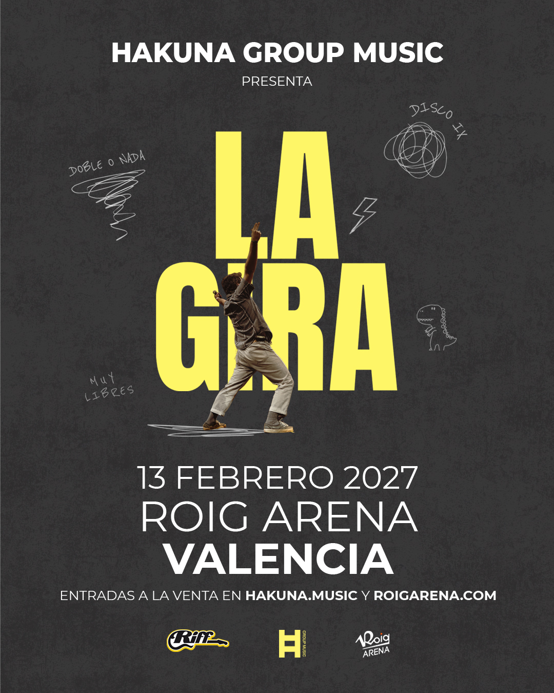 La Gira - Hakuna en Roig Arena: Concierto solidario con lo nuevo de Hakuna Group Music