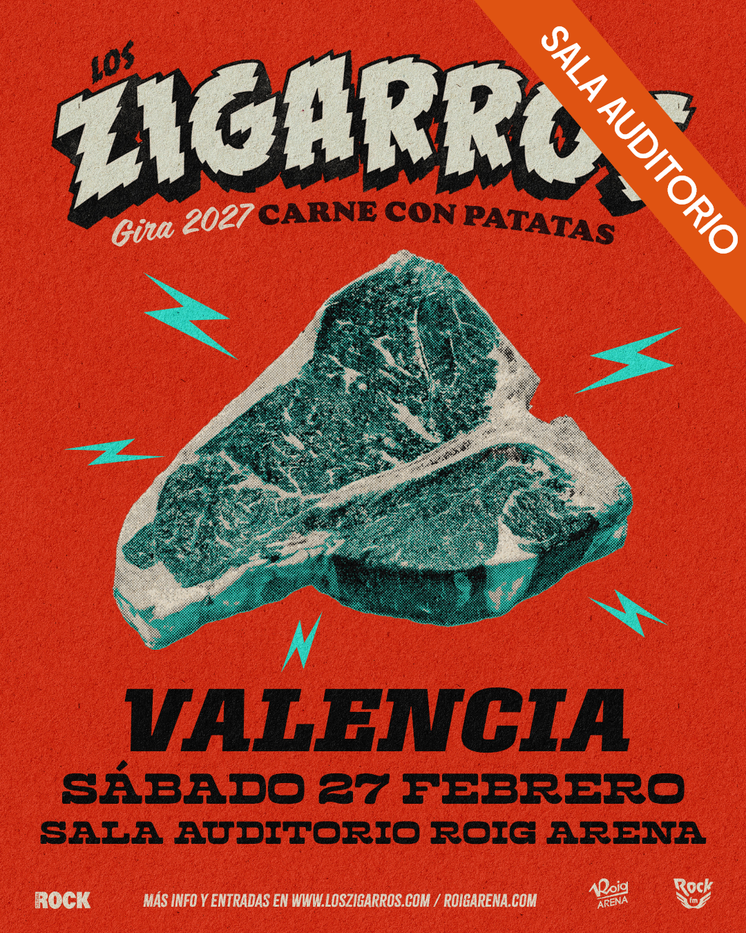 Los Zigarros en concierto: Gira 'Carne con Patatas' en Roig Arena (Valencia)