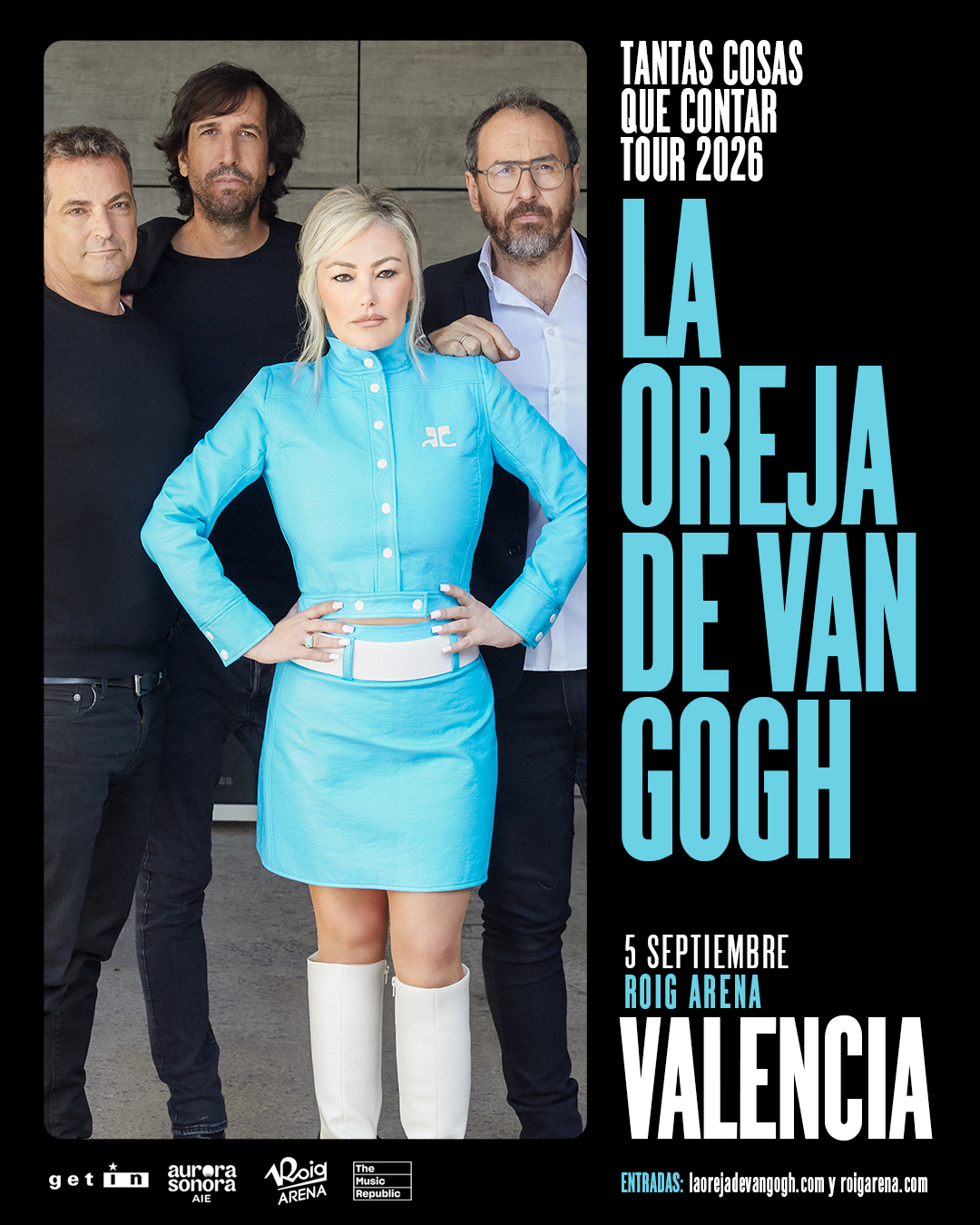 La Oreja de Van Gogh en Valencia: Tantas cosas que contar Tour 2026 en el Roig Arena