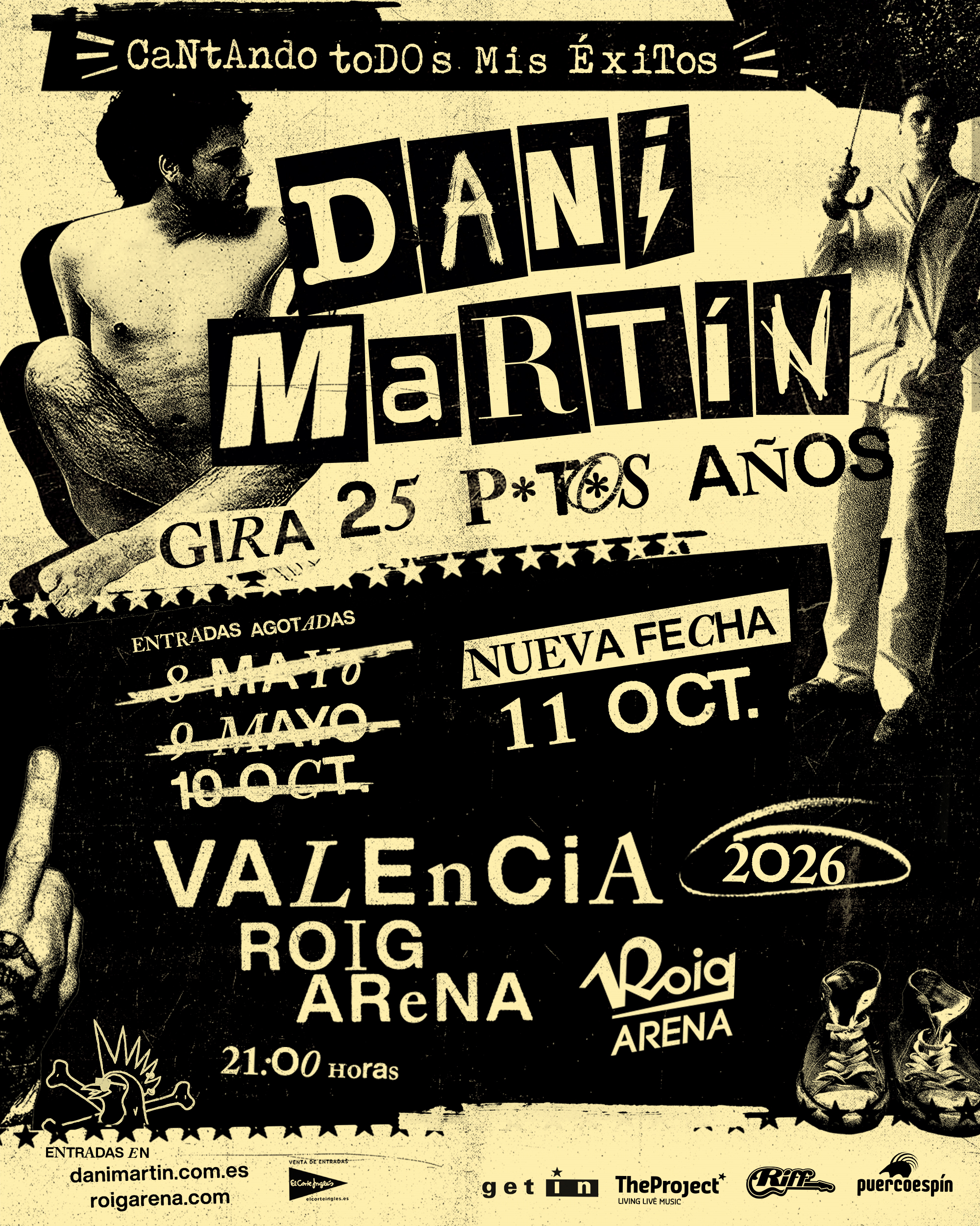 Dani Martín celebra 25 años de carrera en el Roig Arena de Valencia