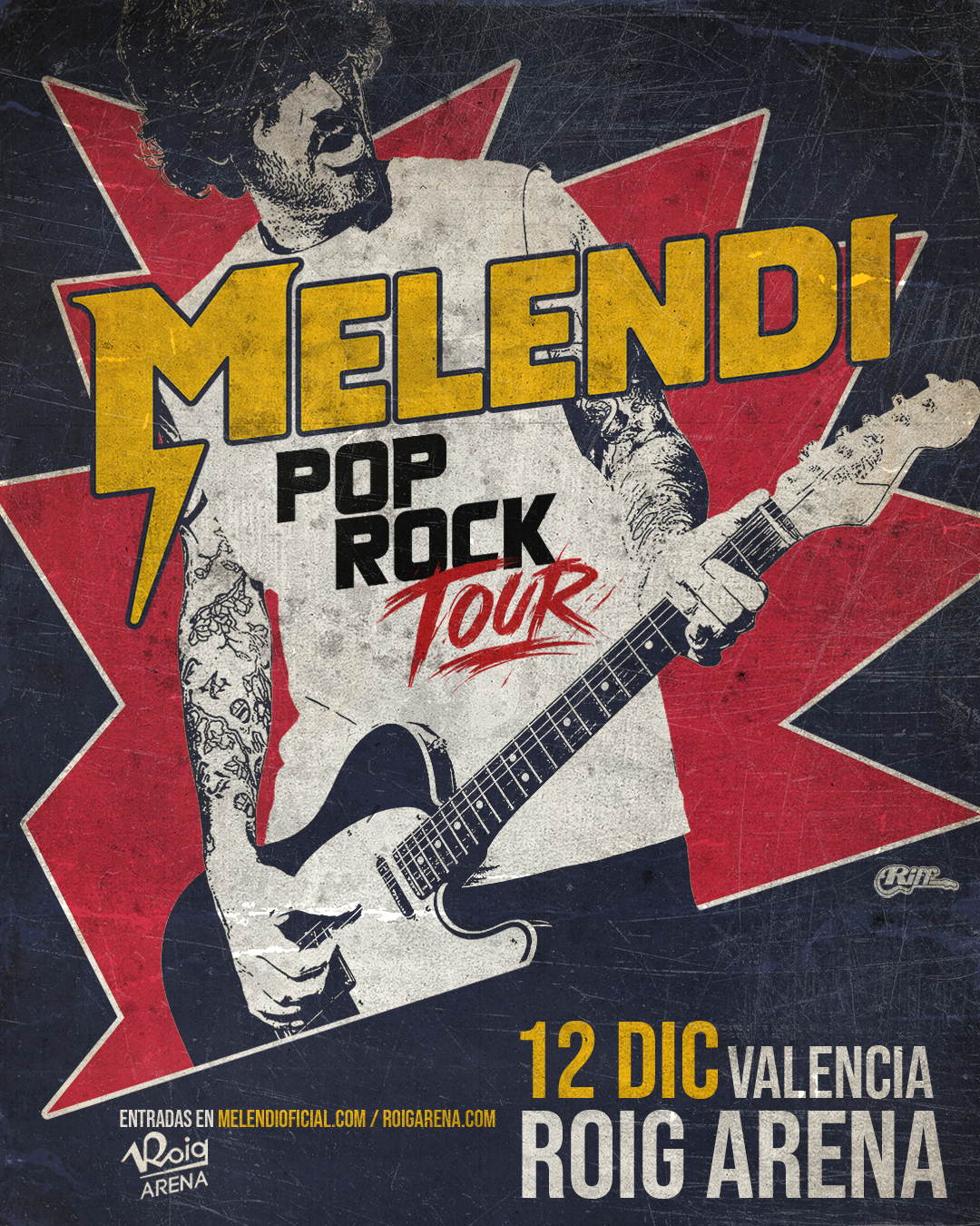 Melendi en Valencia: Pop Rock Tour 2026 en el Roig Arena