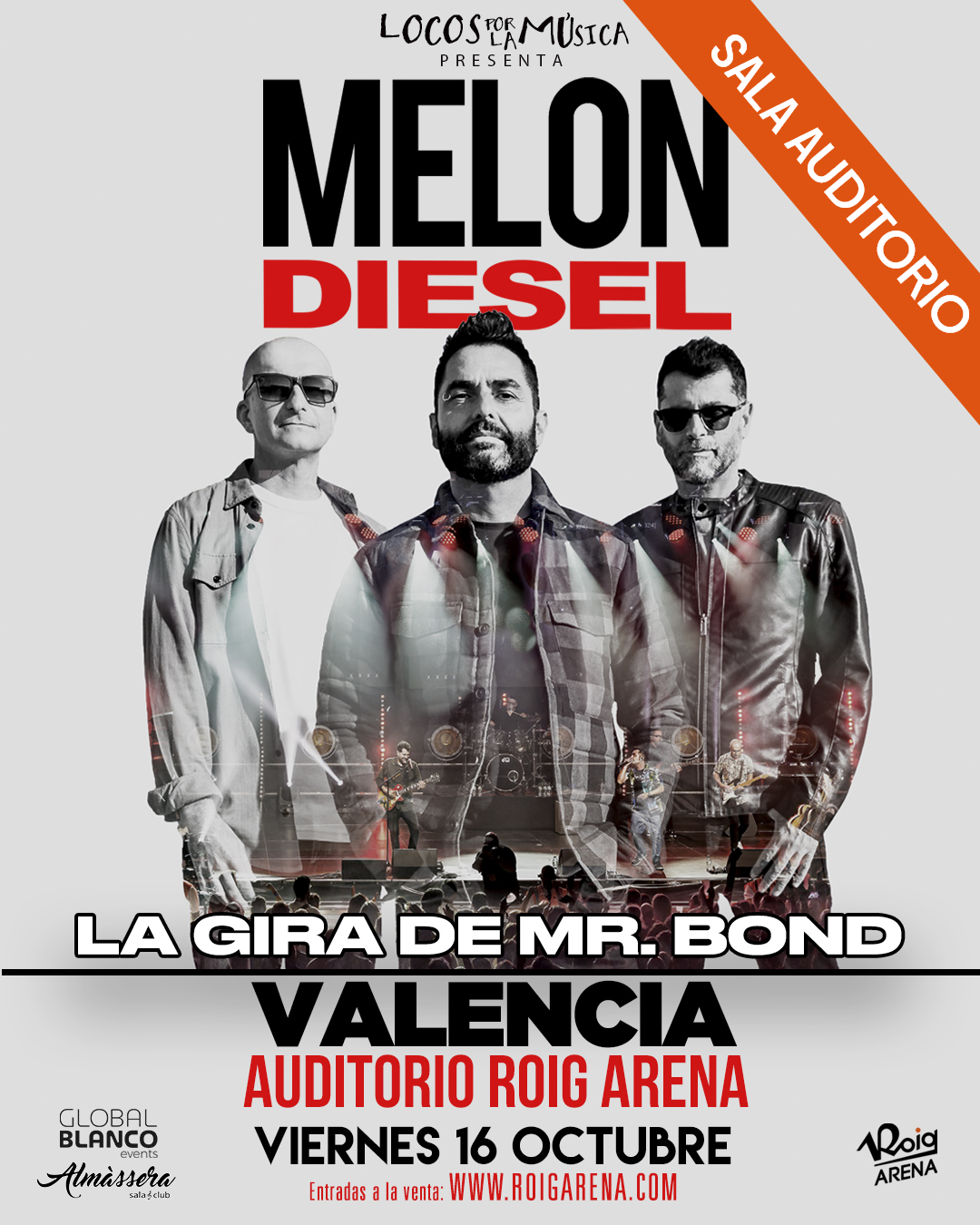 Melon Diesel presenta 'La Gira de Mr. Bond' en Roig Arena