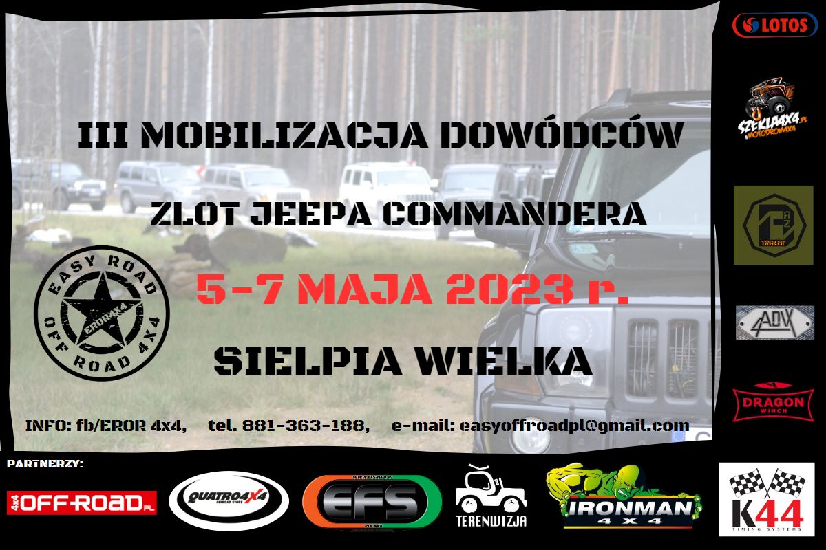 Zdjęcie promocyjne wydarzenia III Mobilizacja Dowódców - Zlot Jeepa Commandera