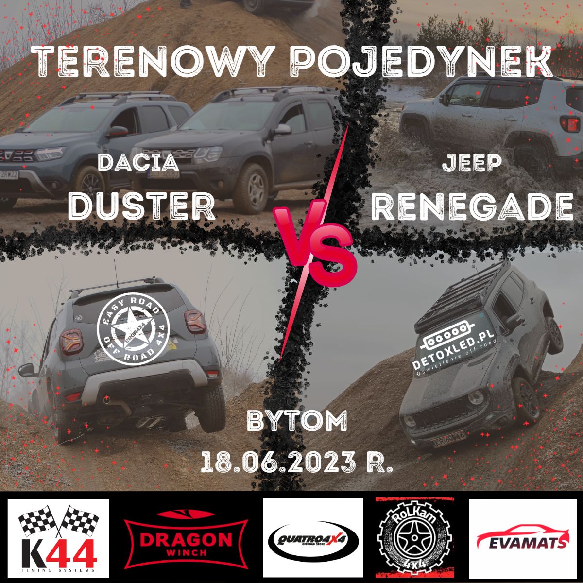 Zdjęcie promocyjne wydarzenia Terenowy Pojedynek DUSTER vs RENEGADE