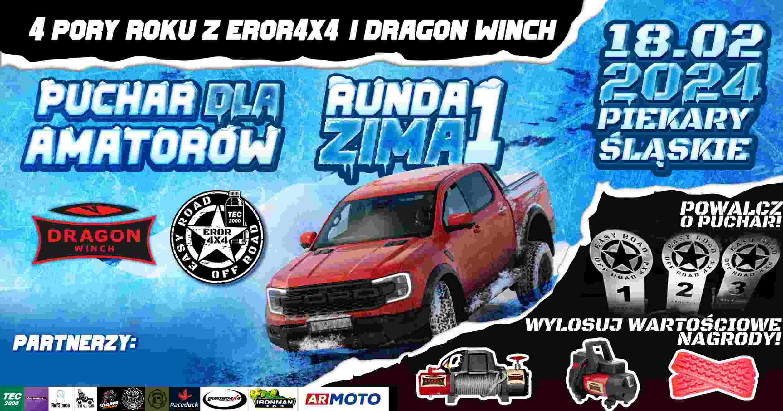 Event promotional image for CZTERY PORY ROKU Z EROR4X4 I DRAGON WINCH