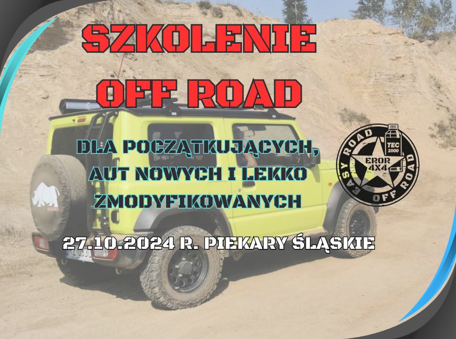 Event promotional image for SZKOLENIE OFF ROAD DLA POCZĄTKUJĄCYCH - 27.10.2024