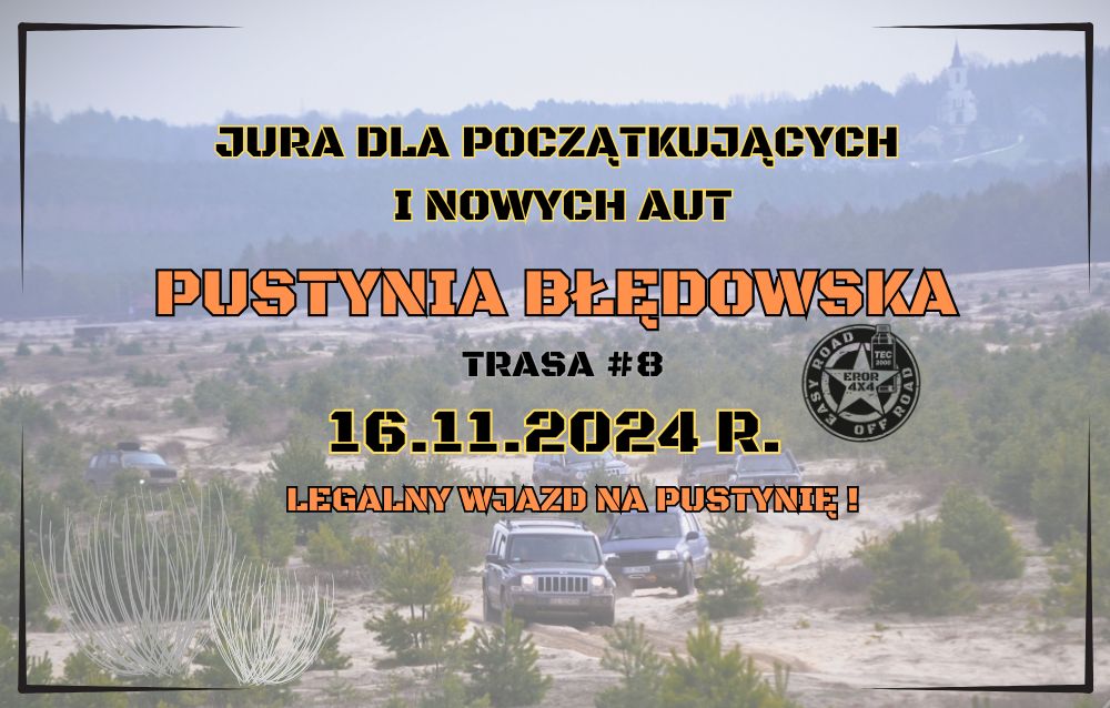 Event promotional image for PUSTYNIA BŁĘDOWSKA I JURA 16.11.2024 R.