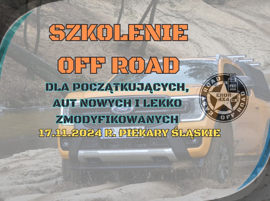 Event promotional image for SZKOLENIE OFF ROAD DLA POCZĄTKUJĄCYCH 17.11.2024 R