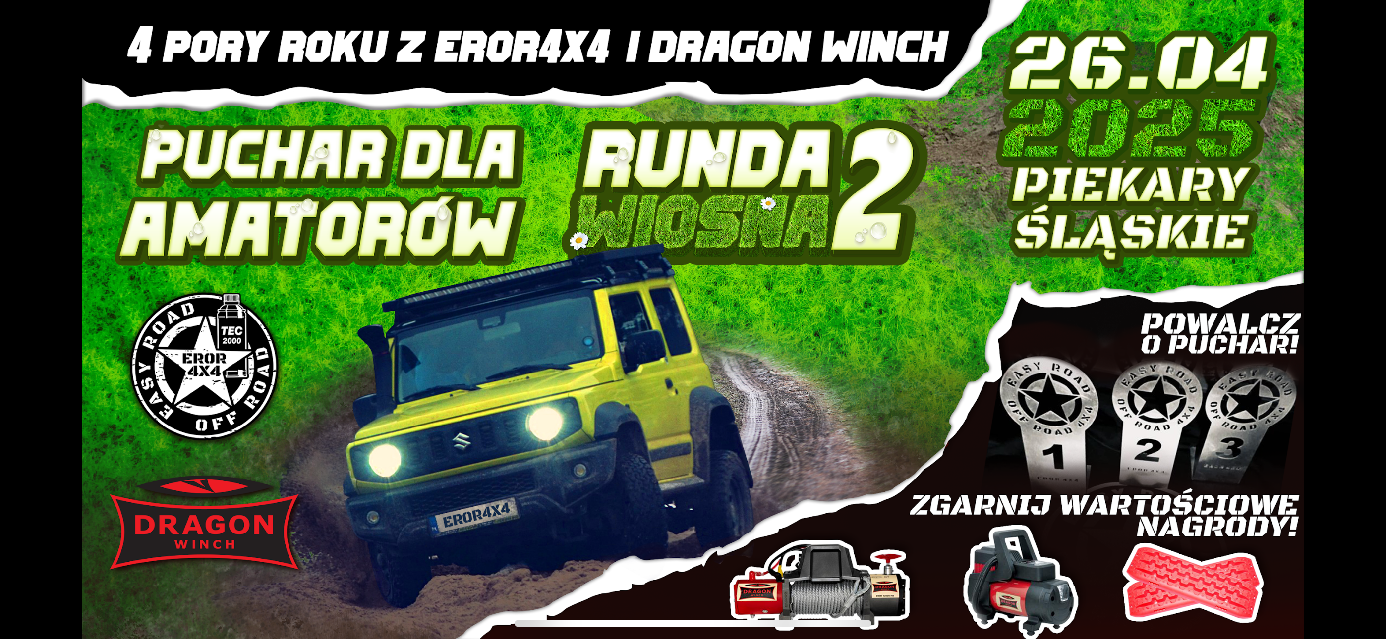 Event promotional image for CZTERY PORY ROKU Z EROR4X4 I DRAGON WINCH - WIOSNA