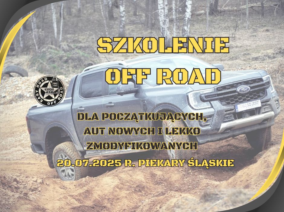 Event promotional image for 20.07.2025 R. SZKOLENIE 4X4 DLA POCZĄTKUJĄCYCH
