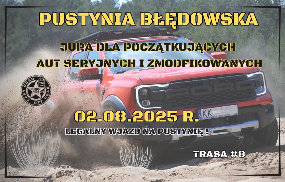 Event promotional image for 02.08.2025 r. PUSTYNIA BŁĘDOWSKA -JURA DLA AMATORA