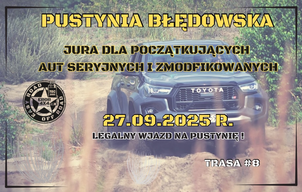 Event promotional image for 27.09.2025 R. PUSTYNIA BŁĘDOWSKA -JURA DLA AMATORA