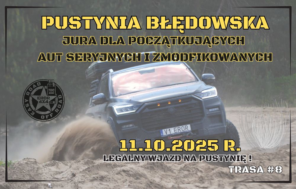 Event promotional image for 11.10.2025 r PUSTYNIA BŁĘDOWSKA - JURA DLA AMATORA