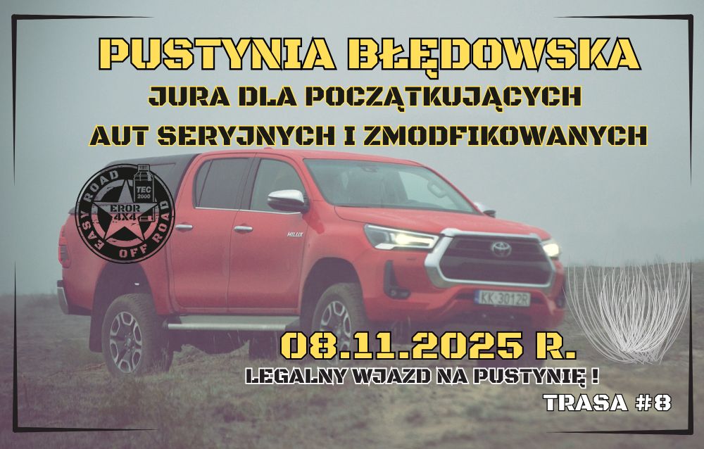 Event promotional image for 08.11.2025 r PUSTYNIA BŁĘDOWSKA - JURA DLA AMATORA