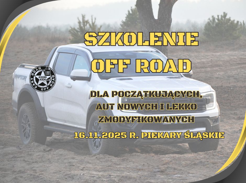 Event promotional image for 16.11.2025 r. SZKOLENIE 4X4 DLA POCZĄTKUJĄCYCH